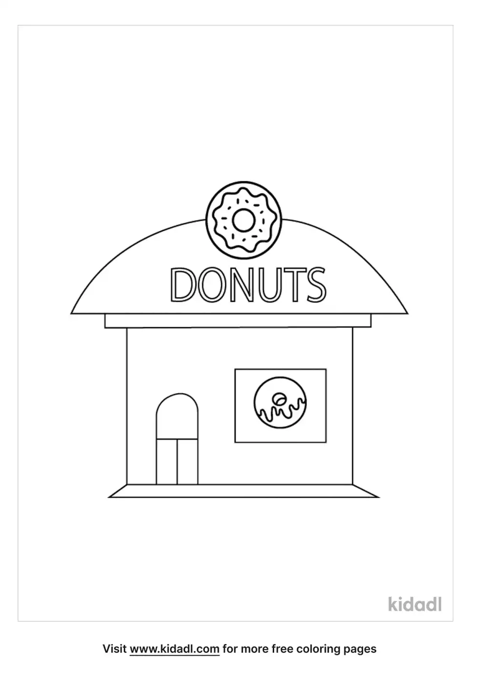 Donut Shop Coloring Page