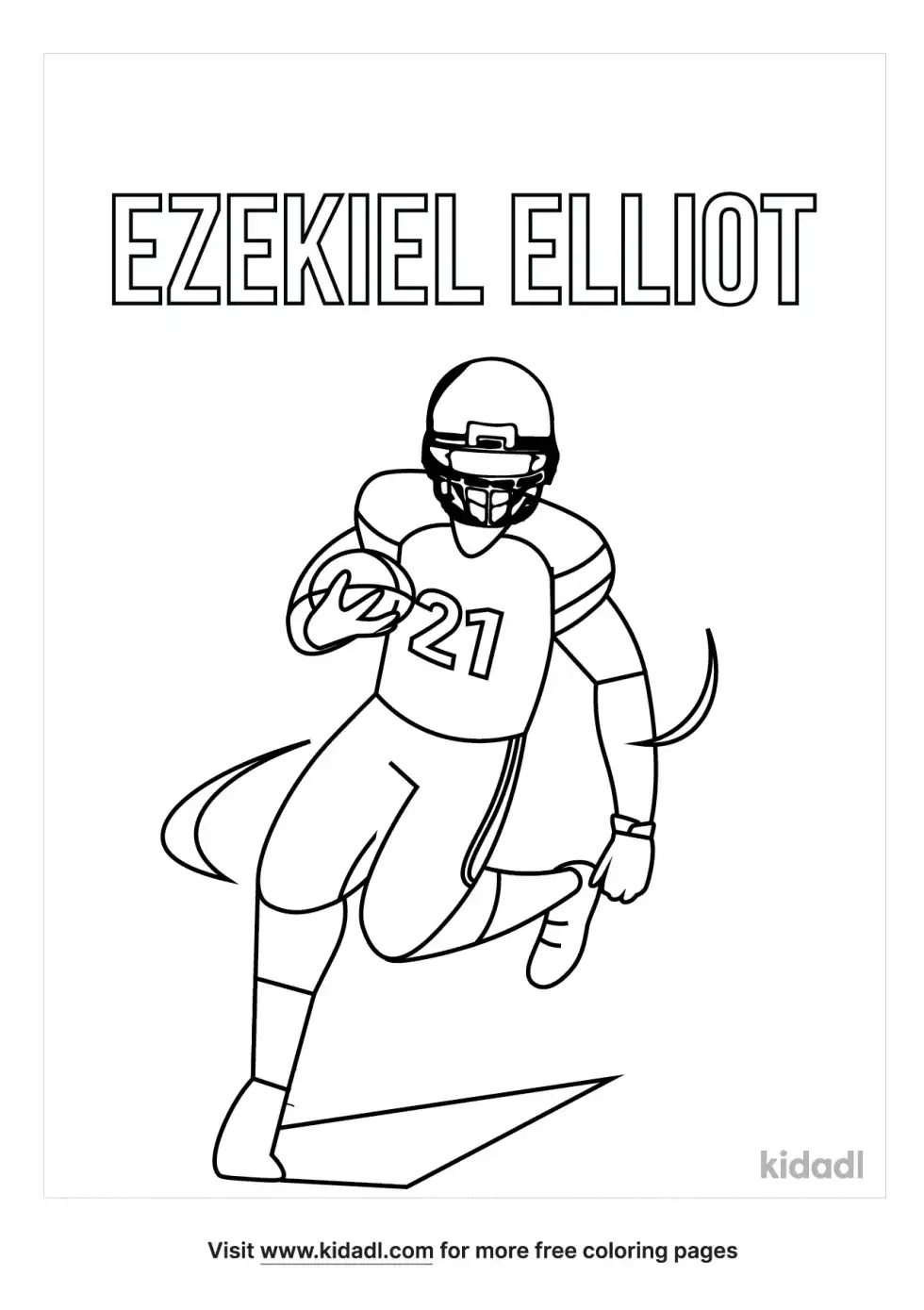 Ezekiel Elliott Coloring Page
