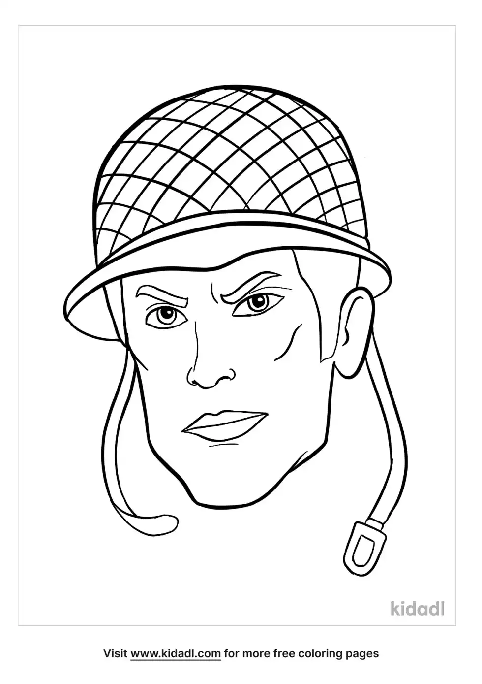 Soldier Head Coloring Page
