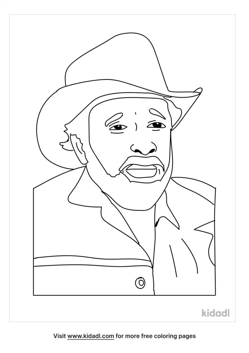 Merle Haggard Coloring Page
