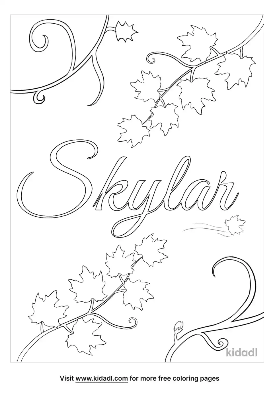 Skylar Coloring Page
