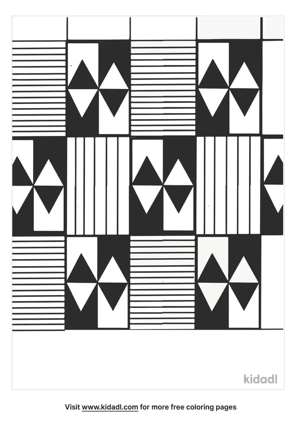 Kente Cloth Coloring Page