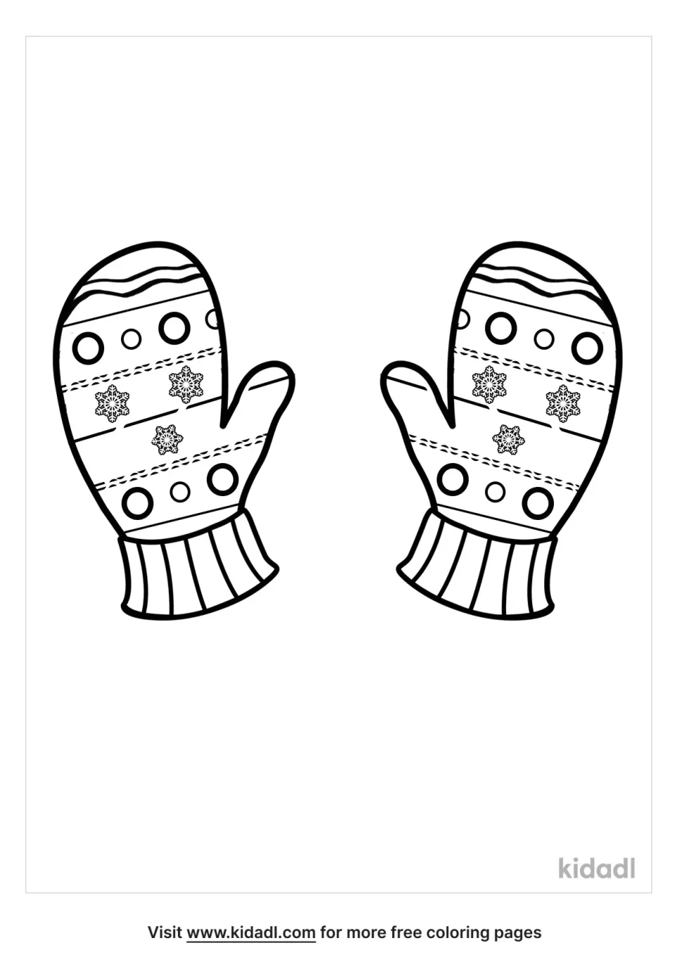 Winter Glove Coloring Page