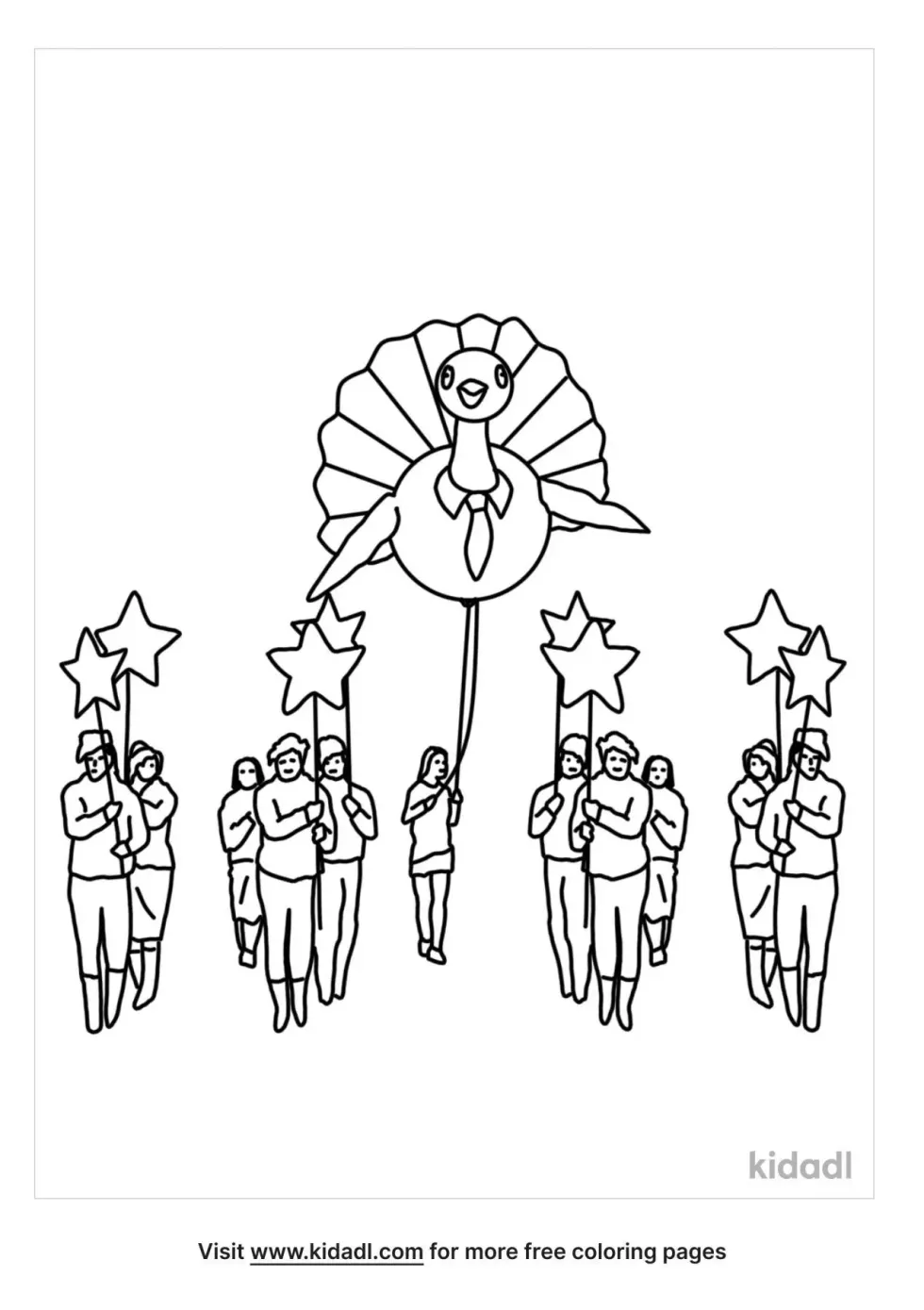 Thanksgiving Parade Coloring Page 