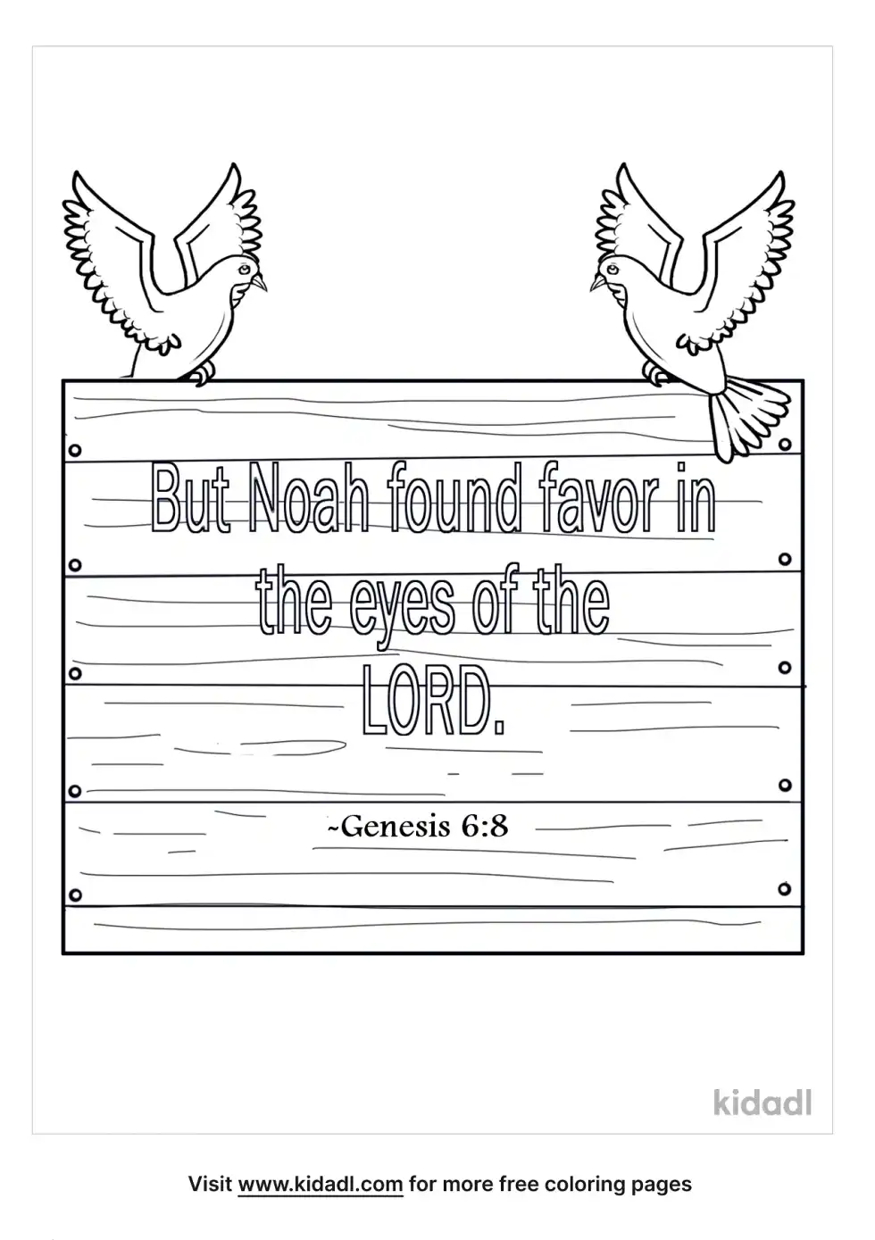 Genesis 6:8 Coloring Page