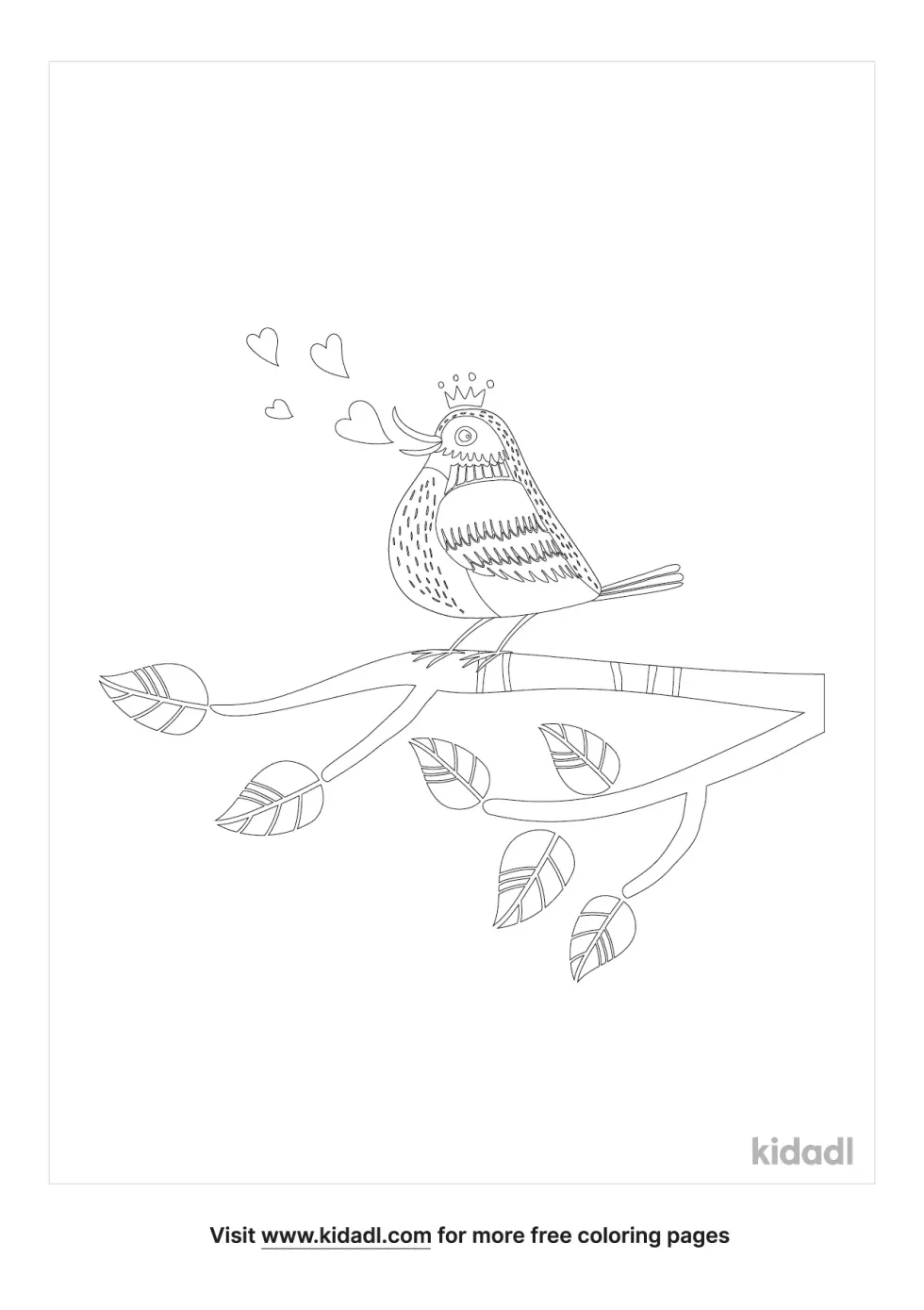 Bird Art Coloring Page