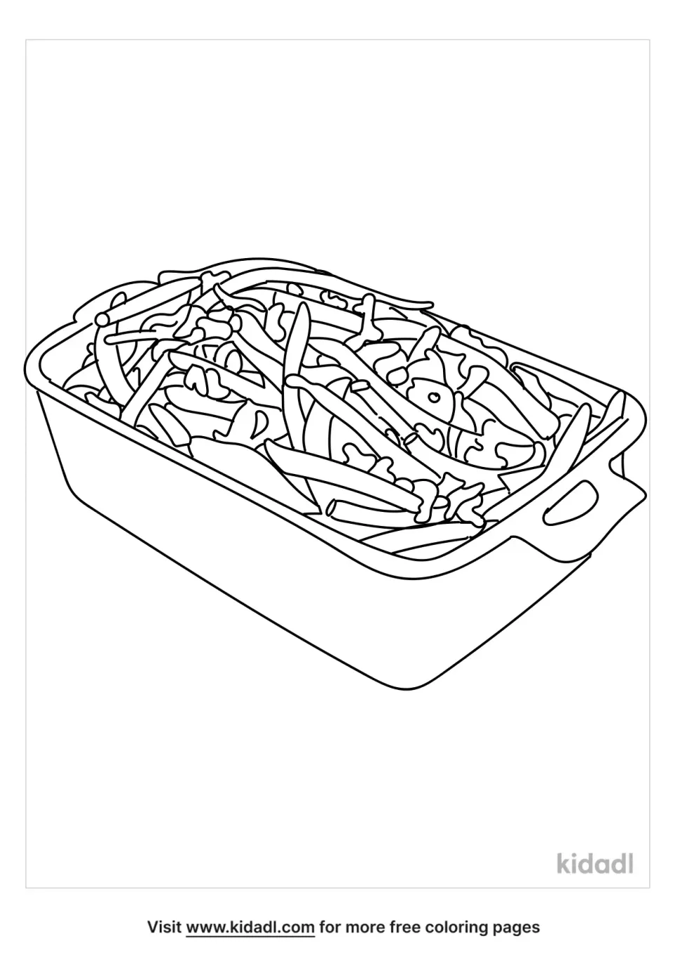 Green Bean Casserole Coloring Page