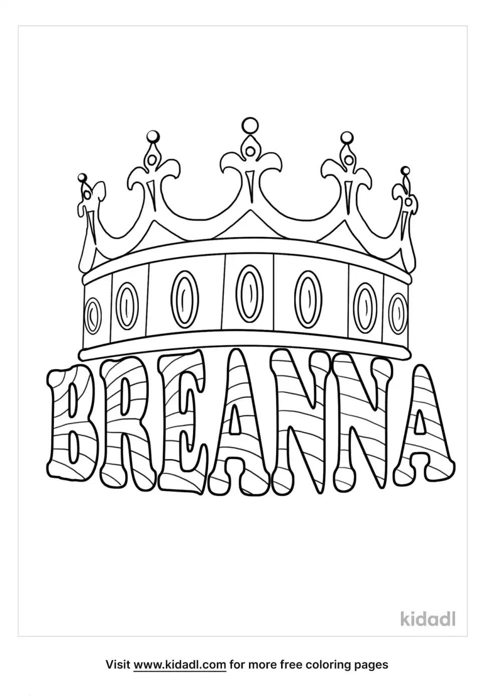 Breanna Name Coloring Page