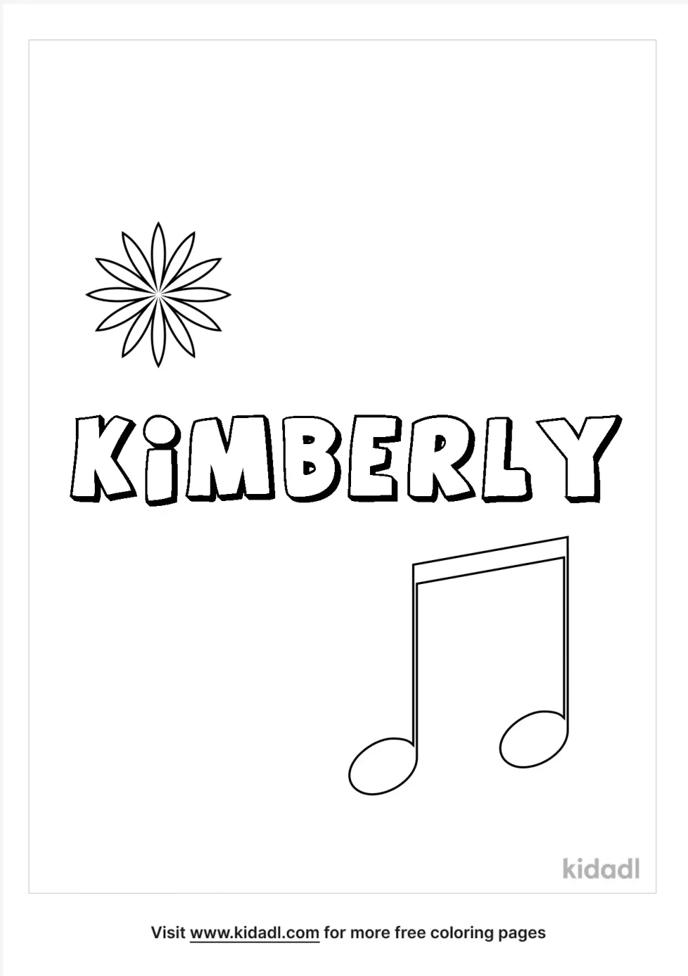 Kimberly Coloring Page