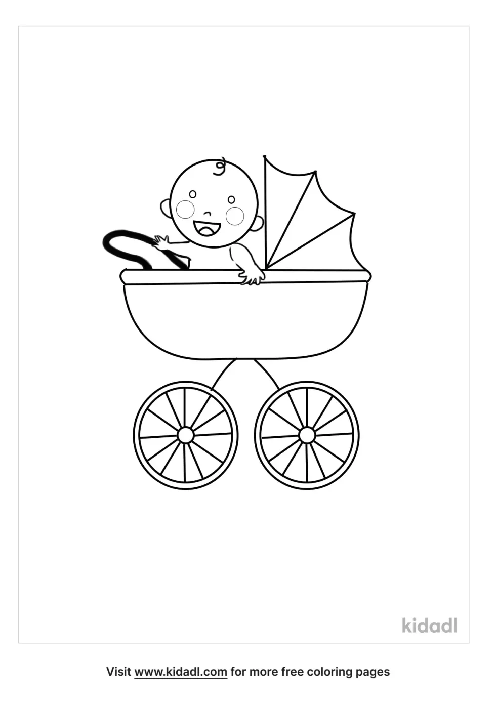 Boy Cart Coloring Page
