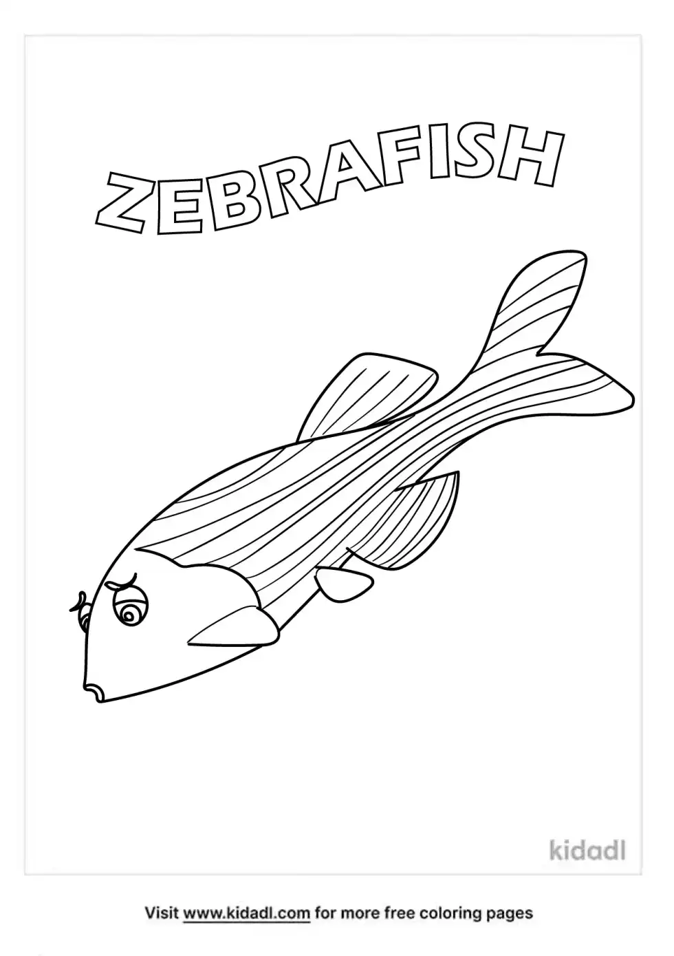 Zebrafish Coloring Page