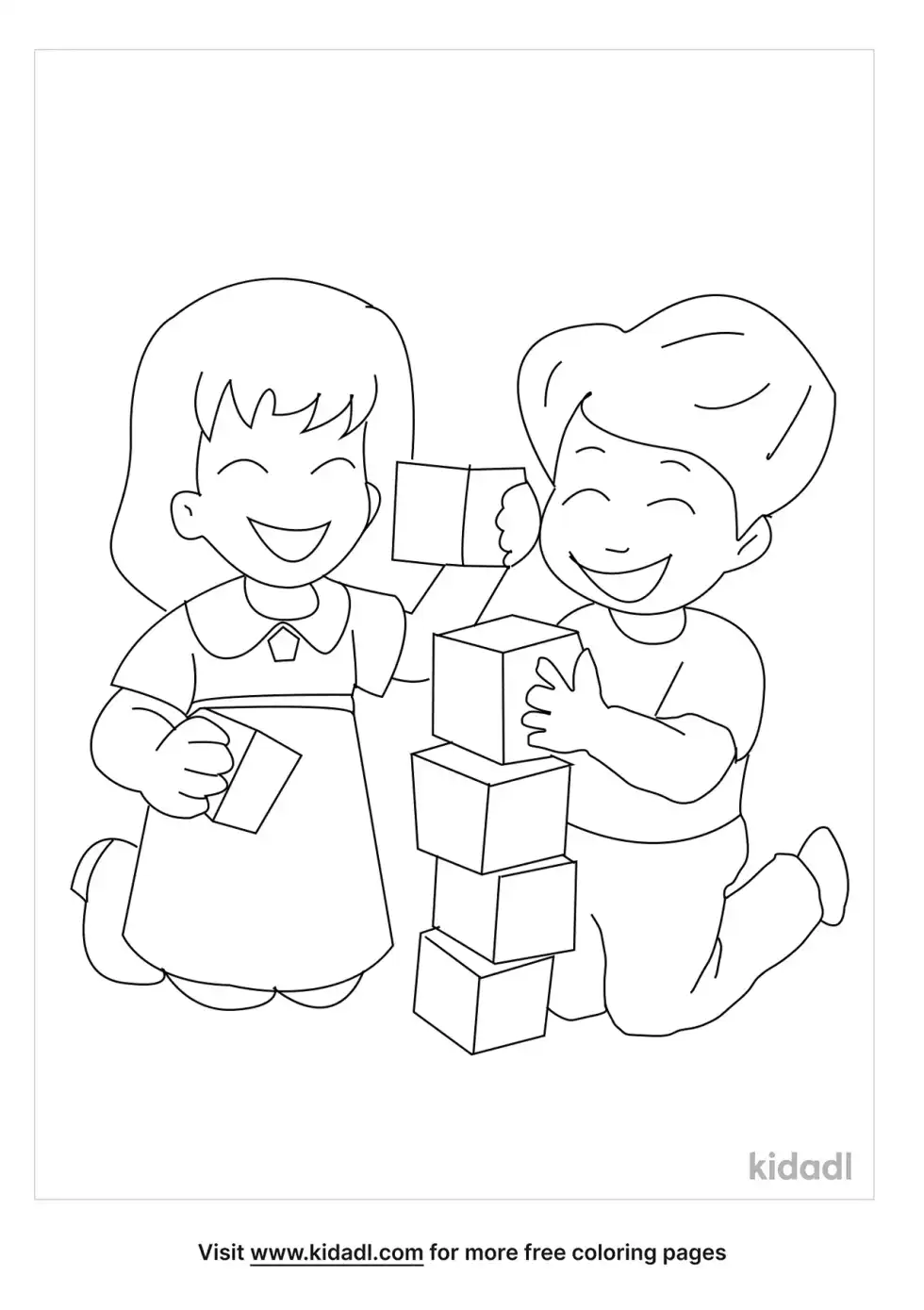 Sharing Things Coloring Page
