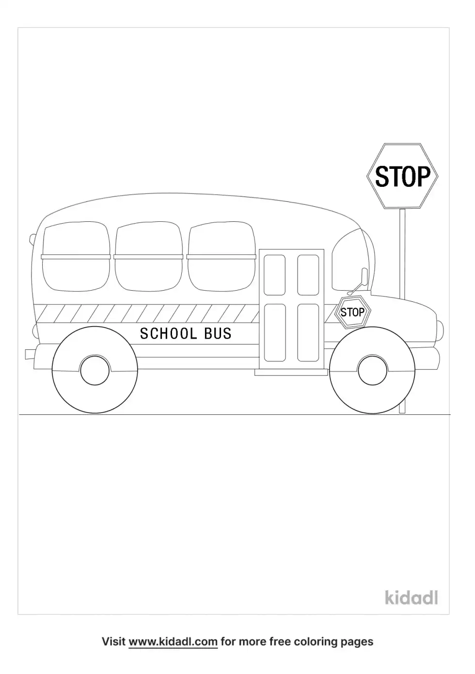 School Bus Safety Coloring Page