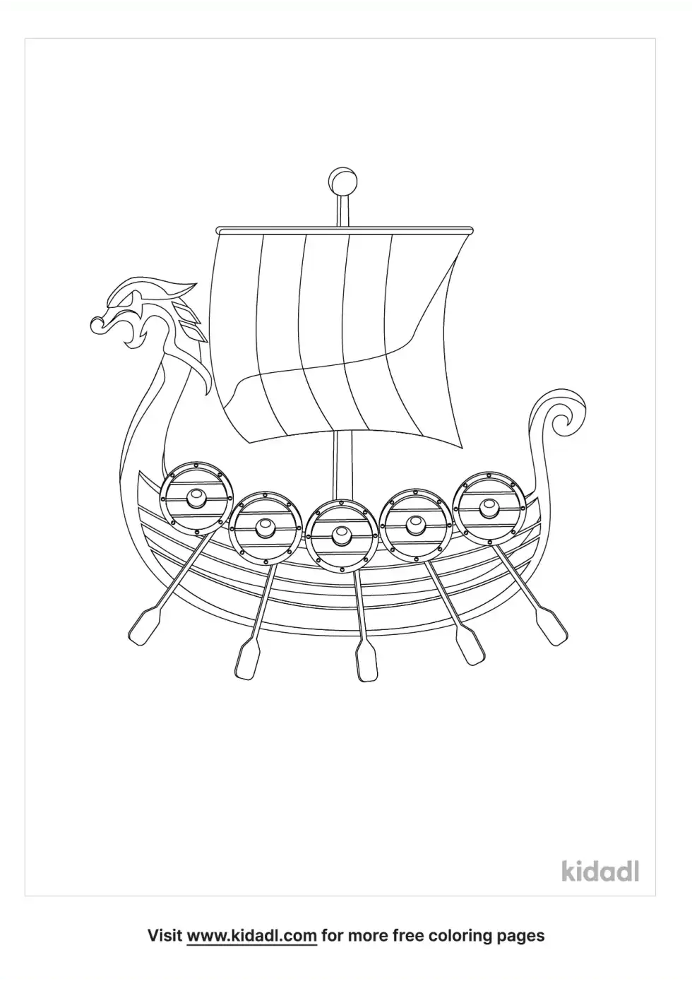 Ancient Greece Boat Coloring Page