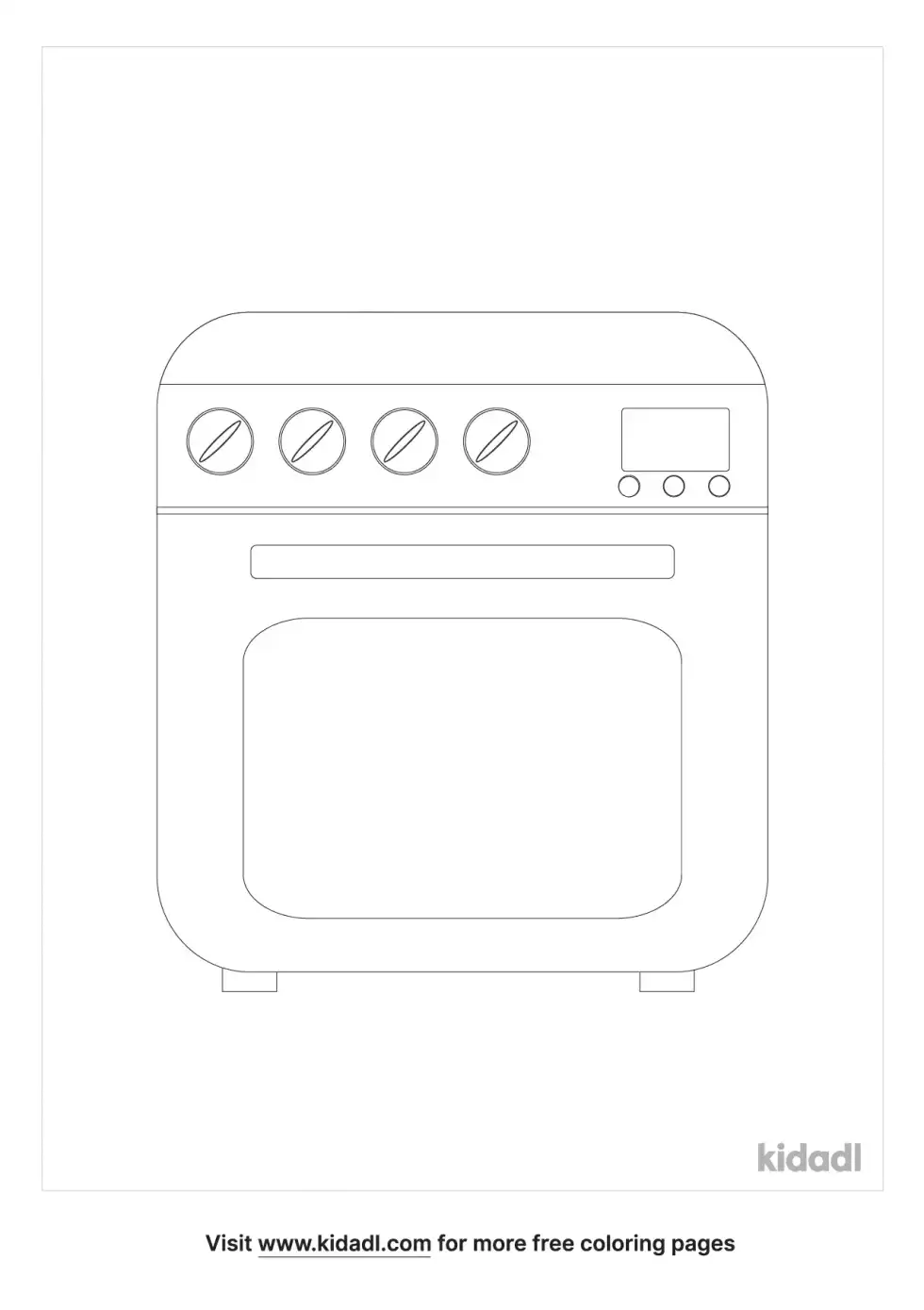 Oven Coloring Page