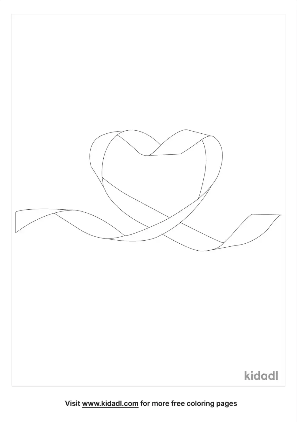 Ribbon Flowing Coloring Page