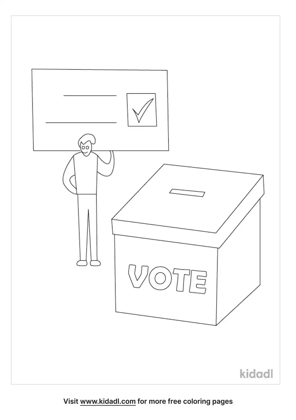 Election Poll Coloring Page