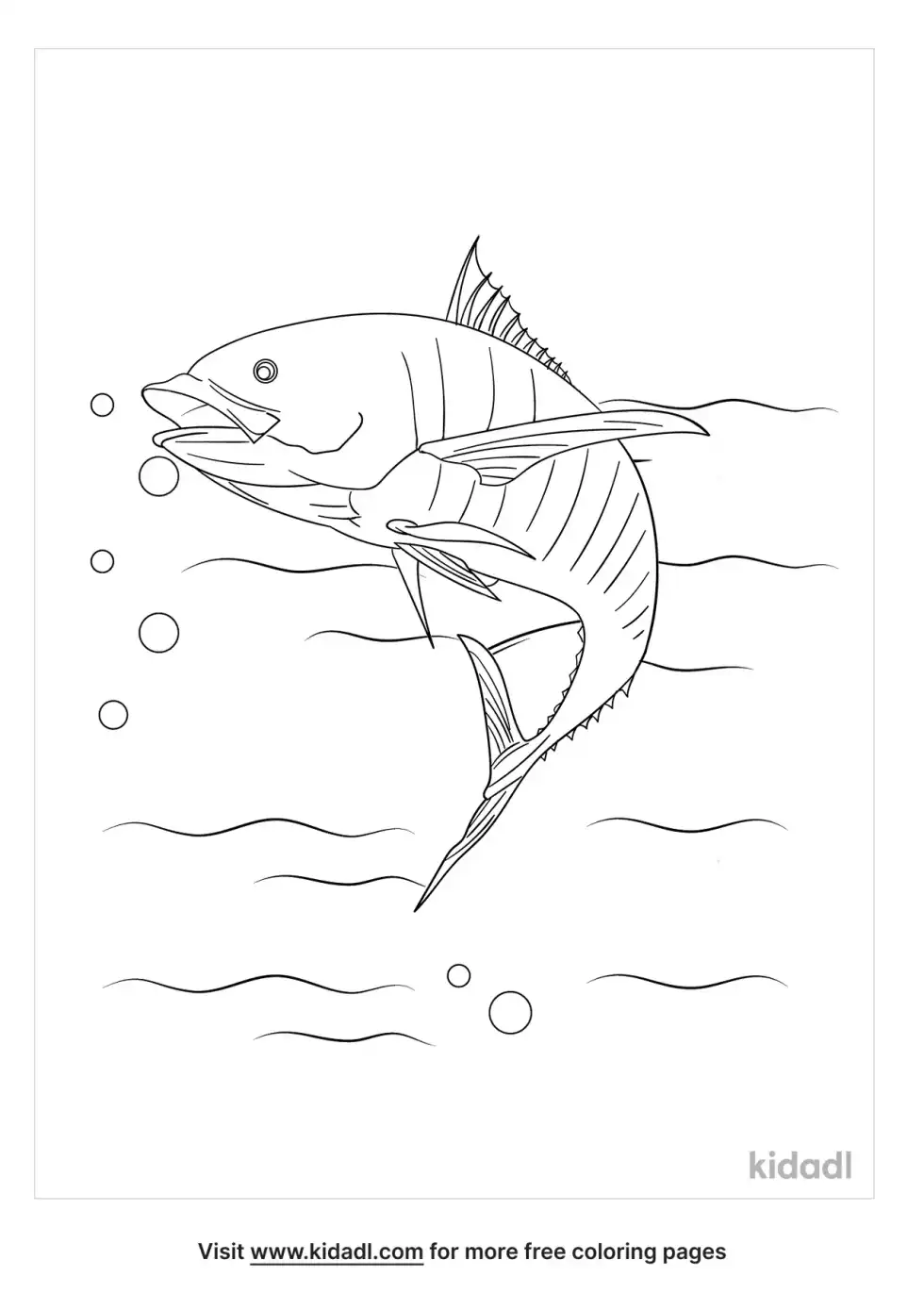 Tuna Coloring Page