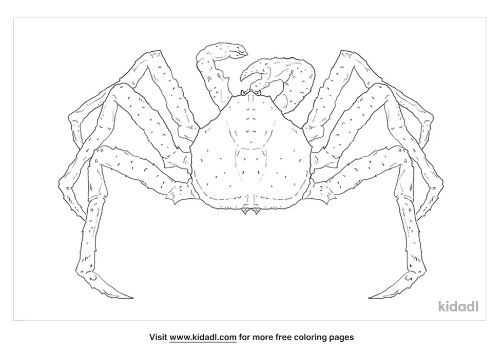 King Crab Coloring Page