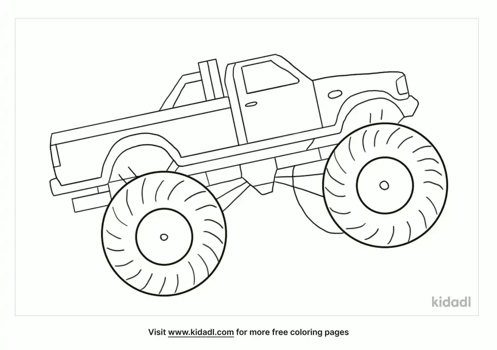 Mud Truck Coloring Page