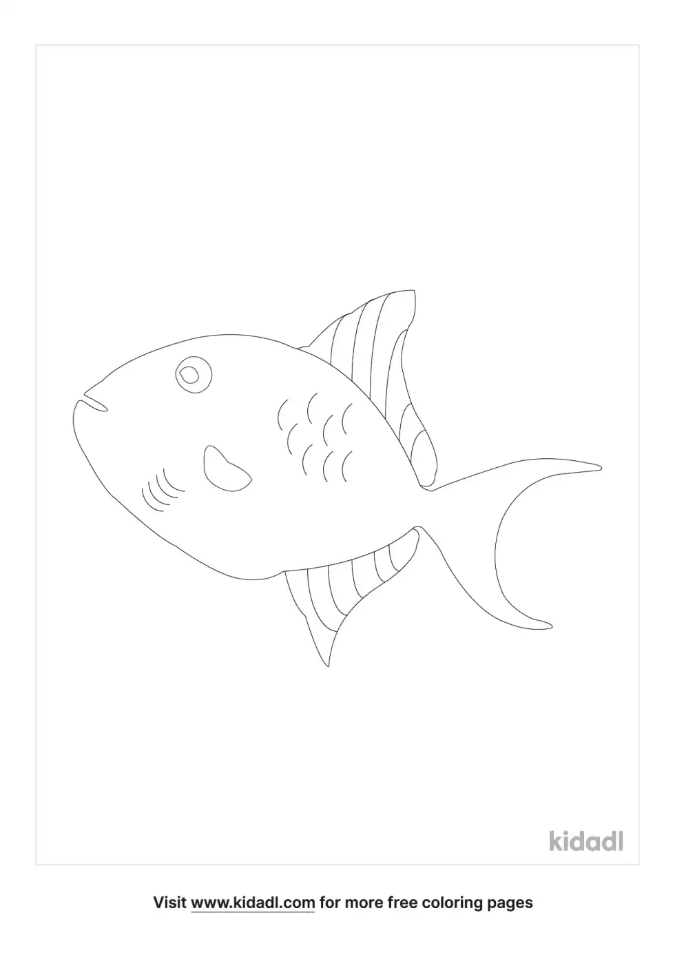 Red Tooth Triggerfish Coloring Page