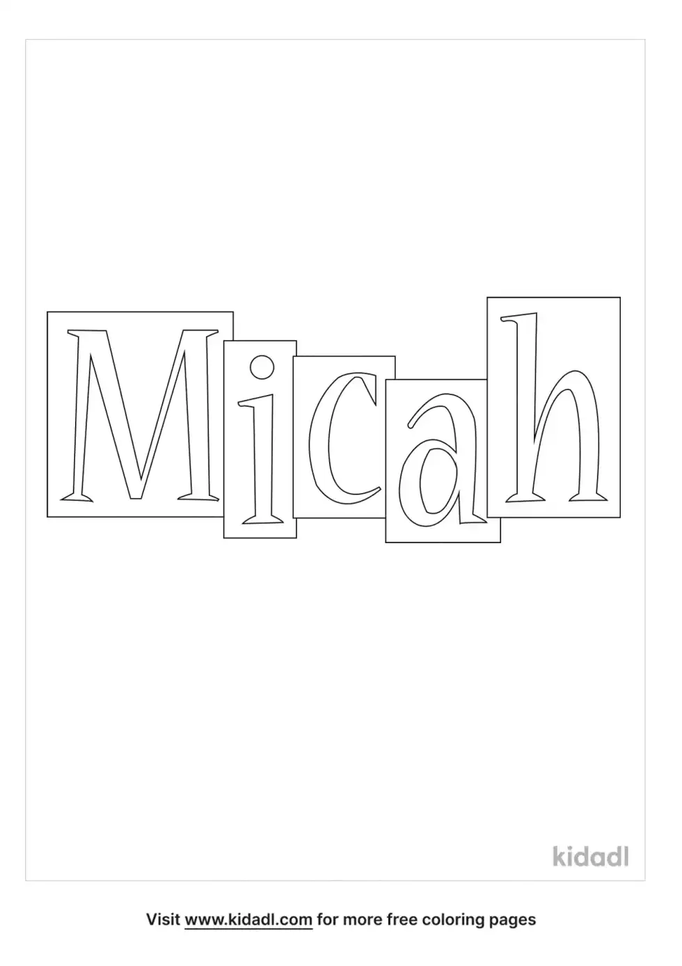 Micah Coloring Page