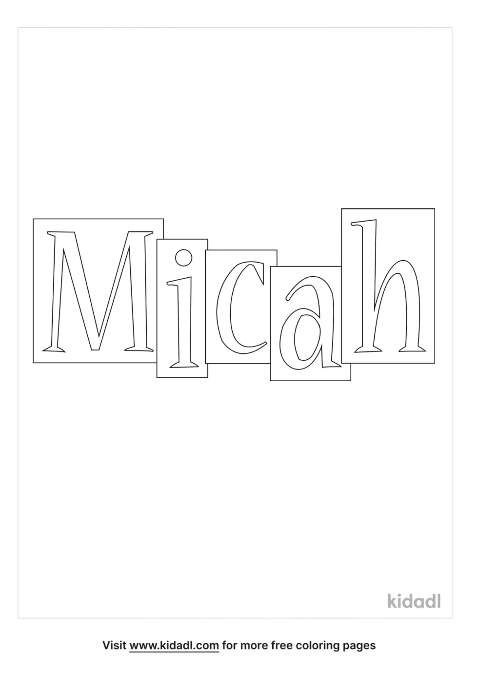 Micah Coloring Page