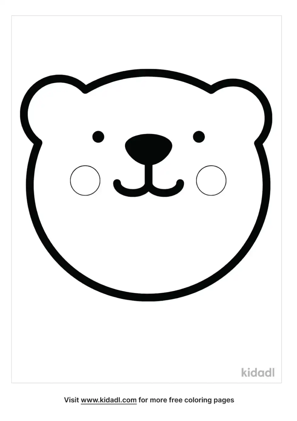 Cute Bear Coloring Page