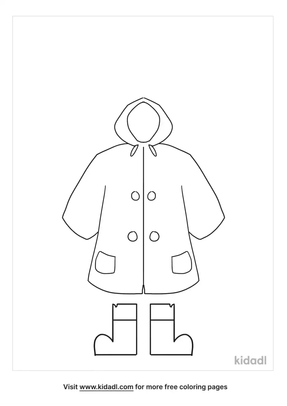 Rain Clothes Coloring Page