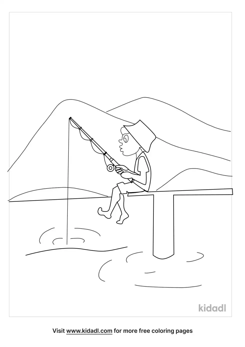 Fishing Coloring Page