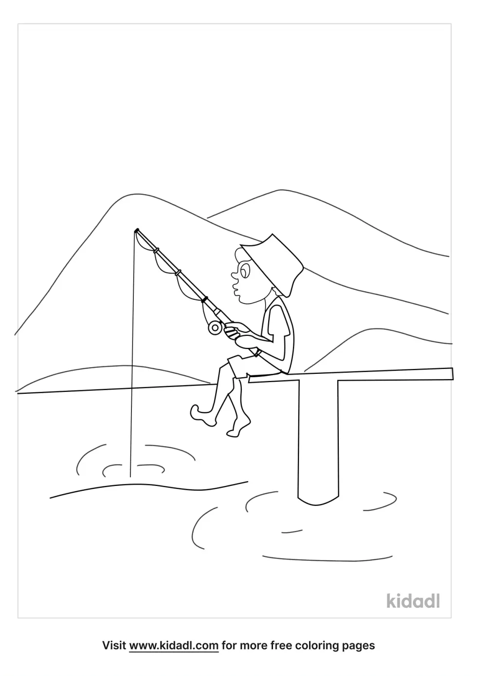 Fishing Coloring Page