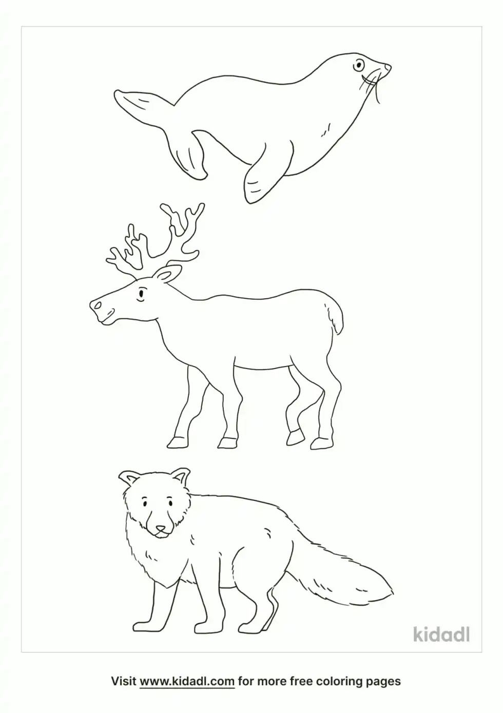 Tundra Animals Coloring Page