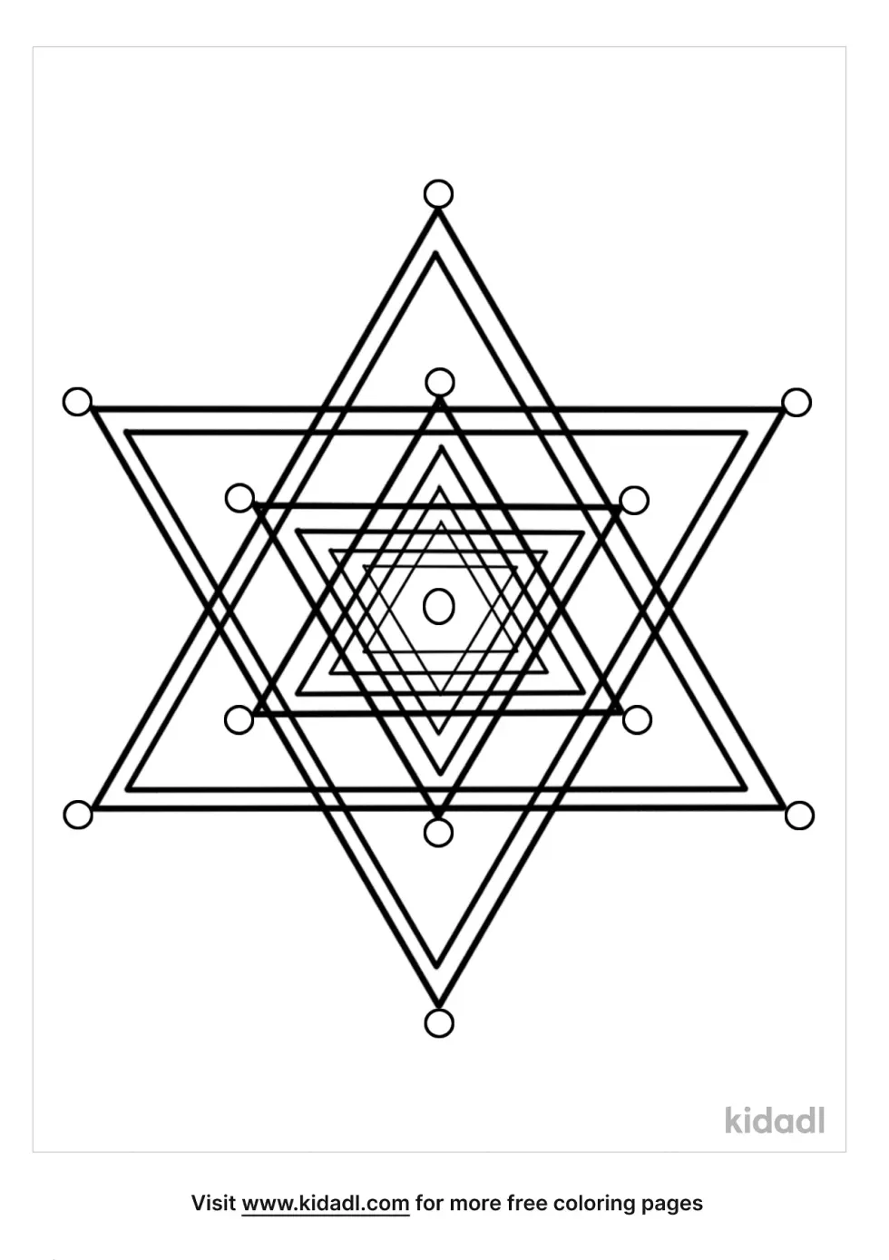 Sacred Geometry Star Coloring Page