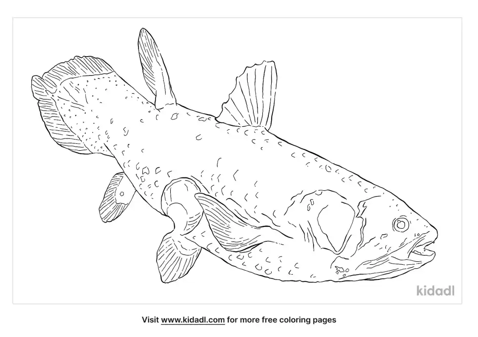 Coelacanth Coloring Page