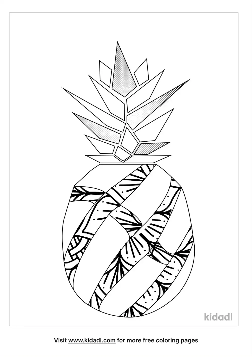 Pineapple Zentangle Coloring Page