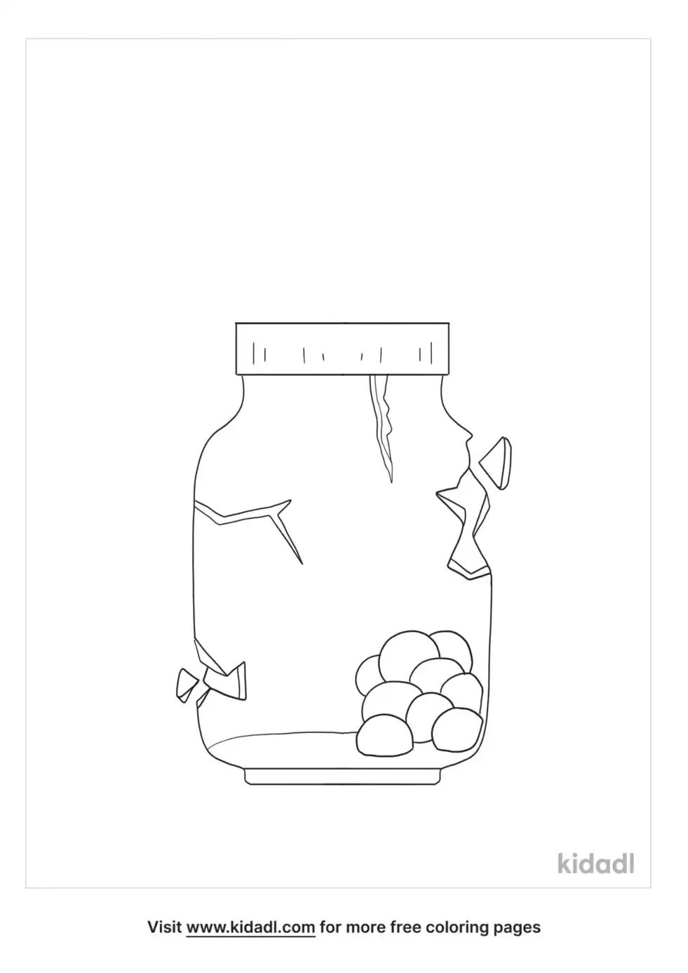 Jar Breaking Coloring Page