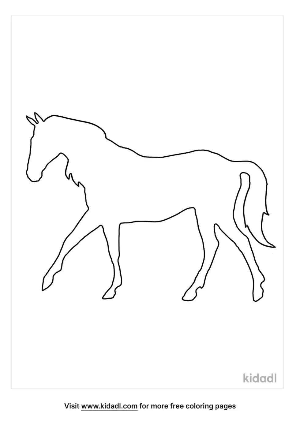 Horse Outline Coloring Page