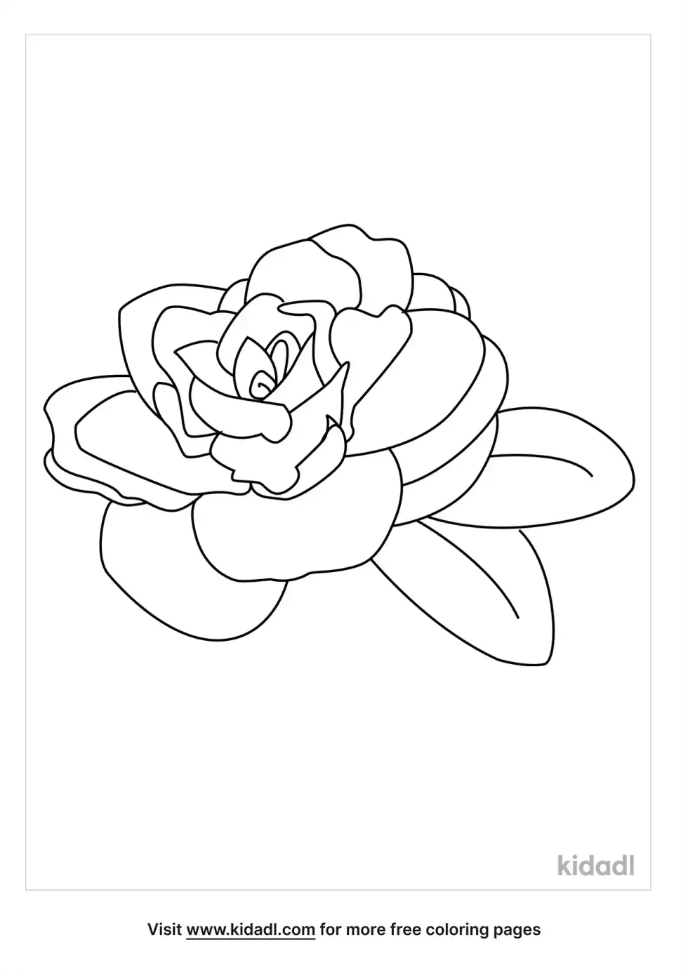 Japanese Camellia Coloring Page