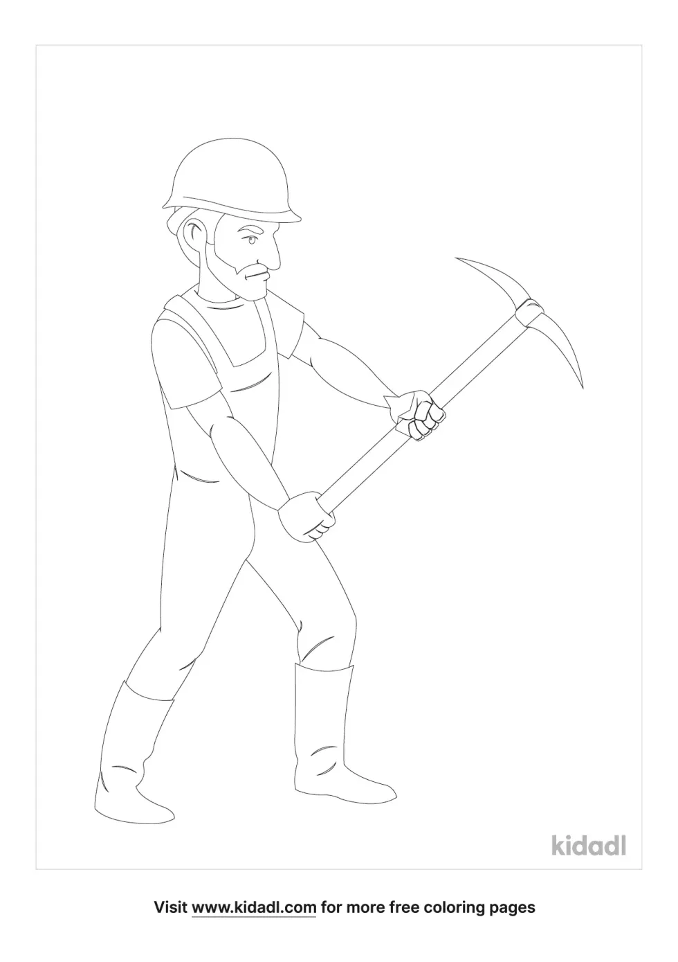 Miner Coloring Page