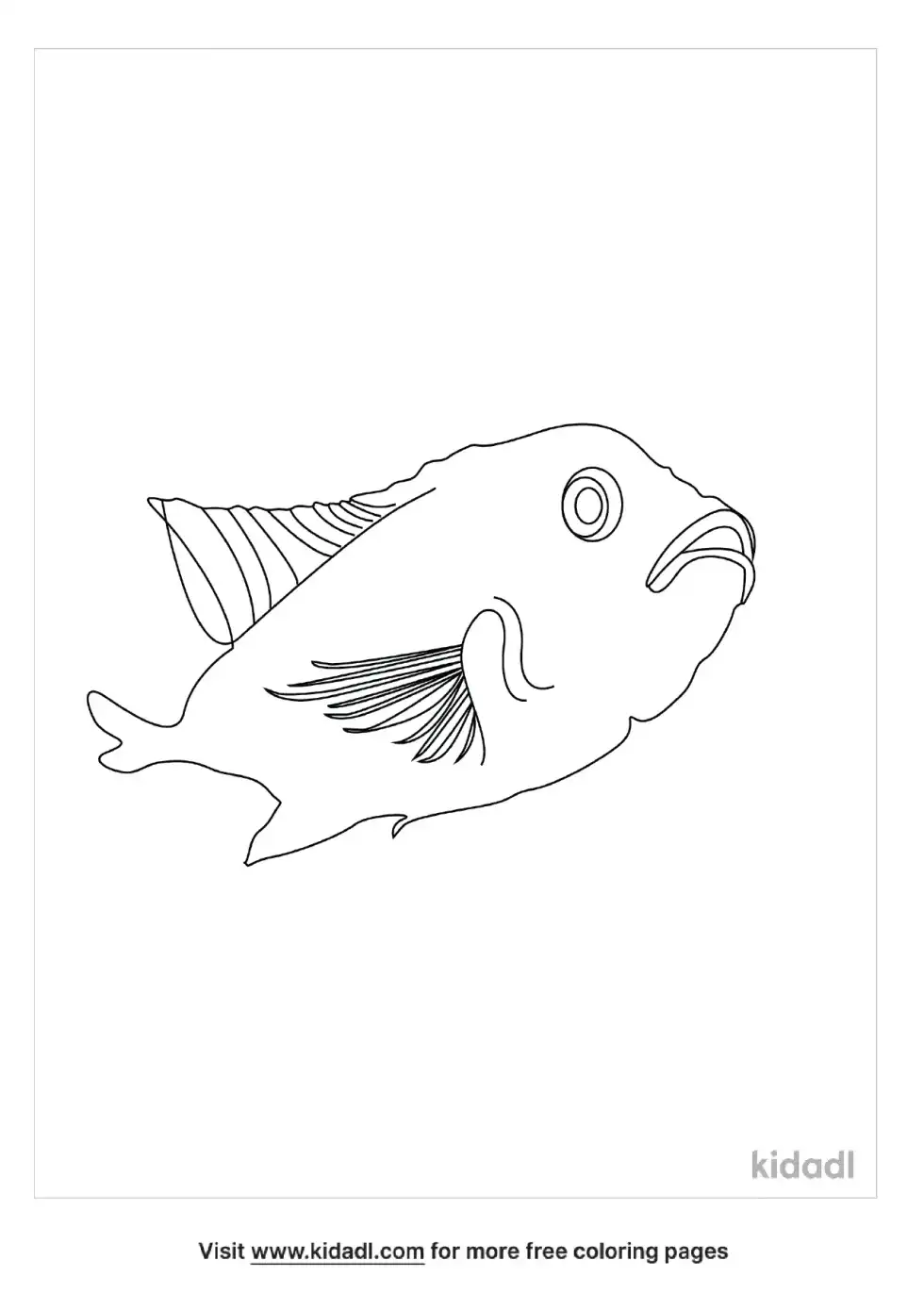 Realistic Fish Coloring Page