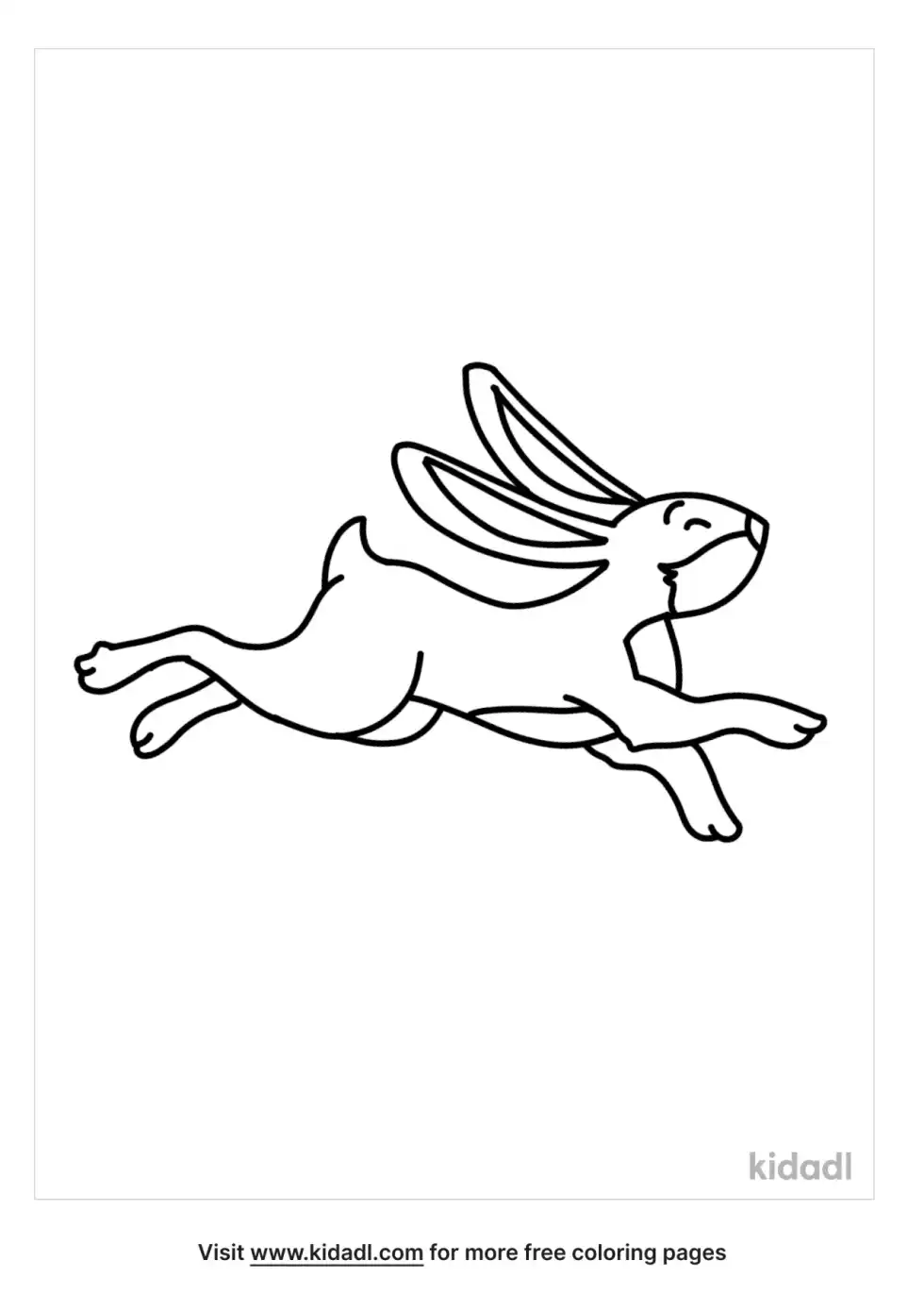 Bunny Running Coloring Page