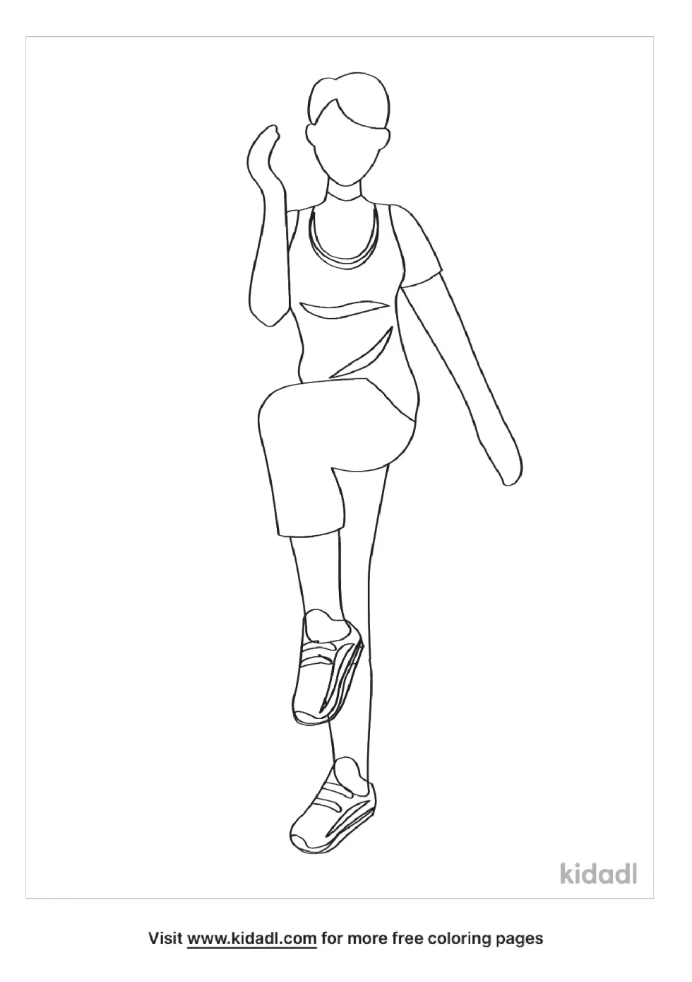 Aerobics Instructor Coloring Page
