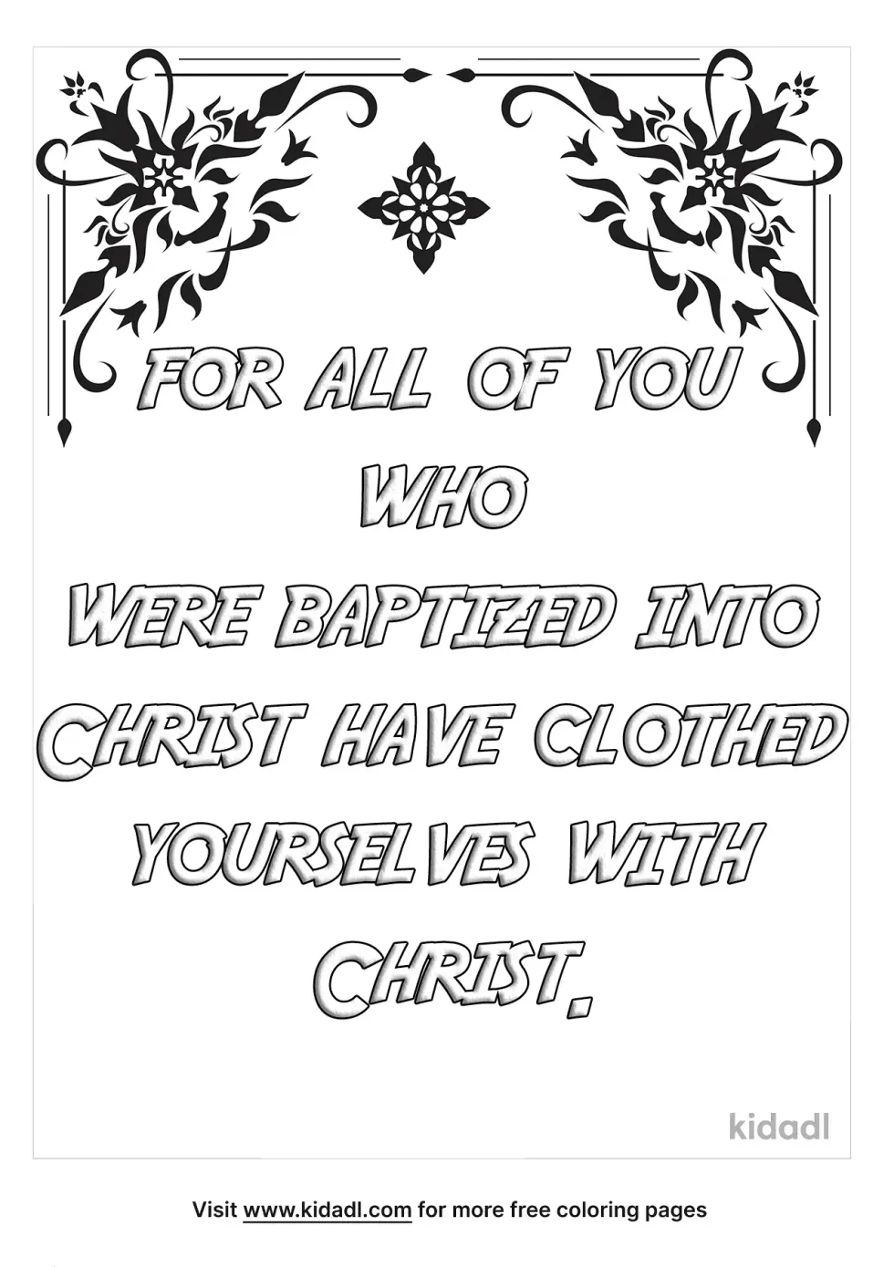 Galatians 3:27 Coloring Page