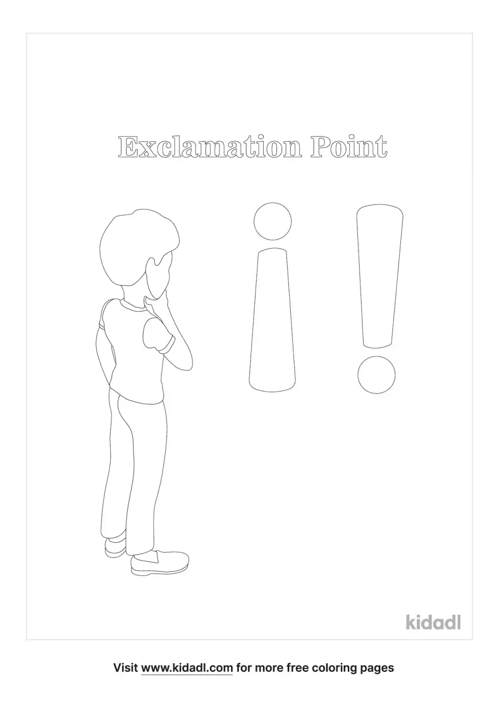 Upside Down Exclamation Point Coloring Page