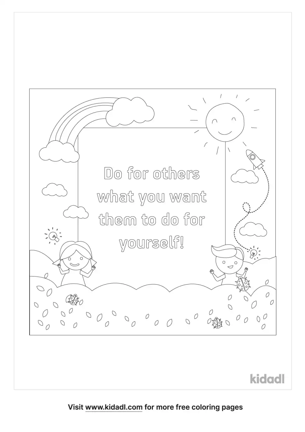 Follow The Golden Rule Coloring Page