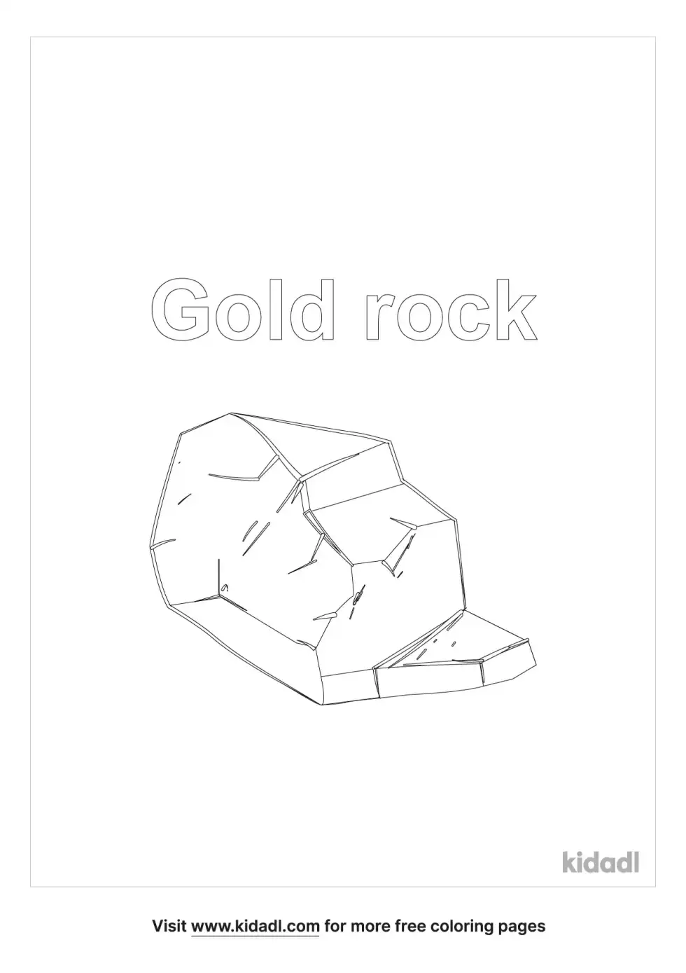 Gold Rock Coloring Page