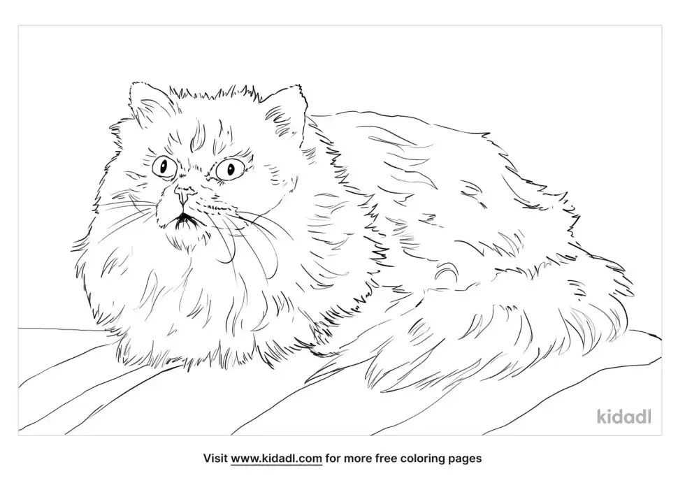 Tiffany Cat Coloring Page