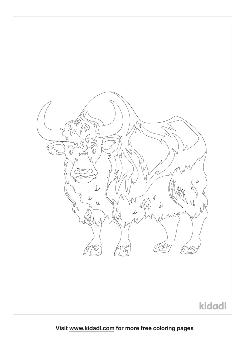 Yak Coloring Page