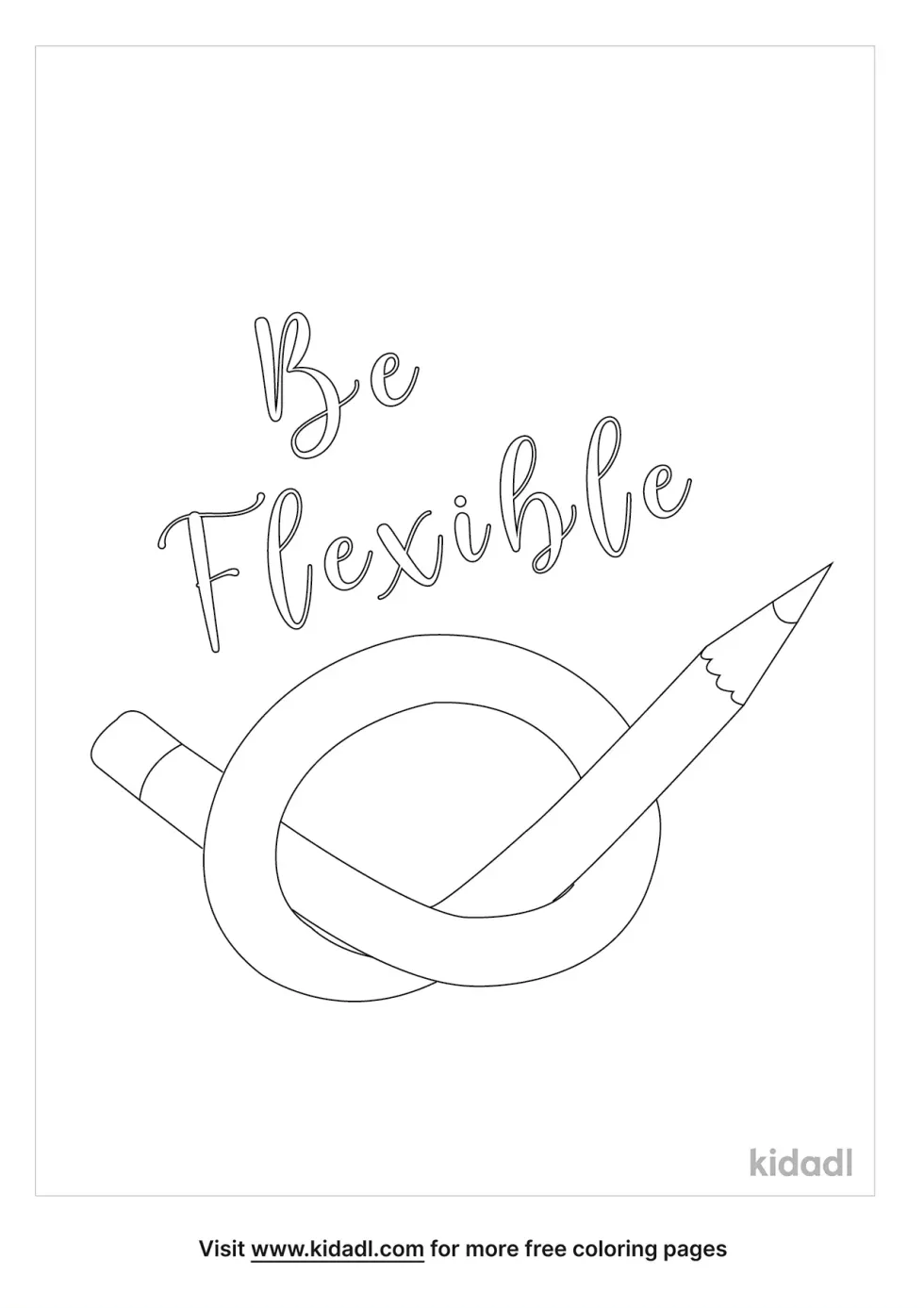 Be Flexible Coloring Page
