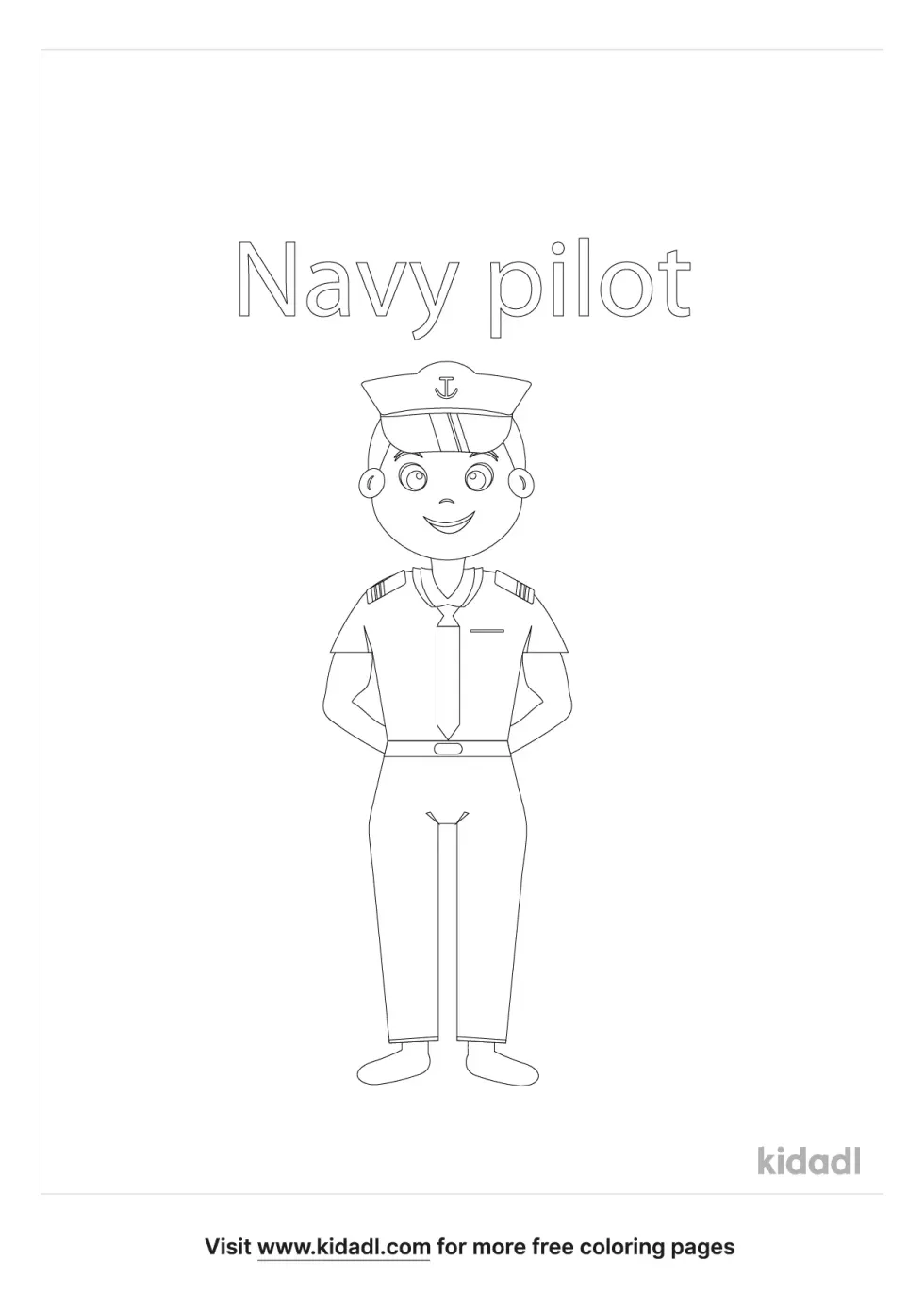 Navy Pilot Coloring Page